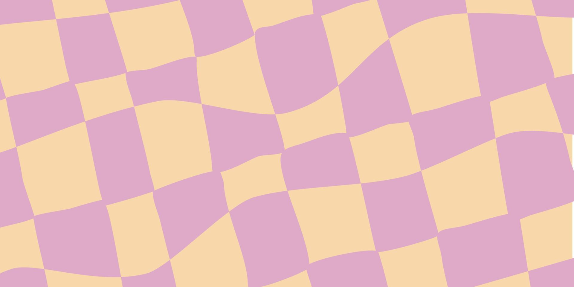 Retro checkerboard background for print design. Geometric background. Psychedelic retro checkerboard. Abstract vector pattern. Psychedelic wallpaper. Optical pattern. Abstract texture