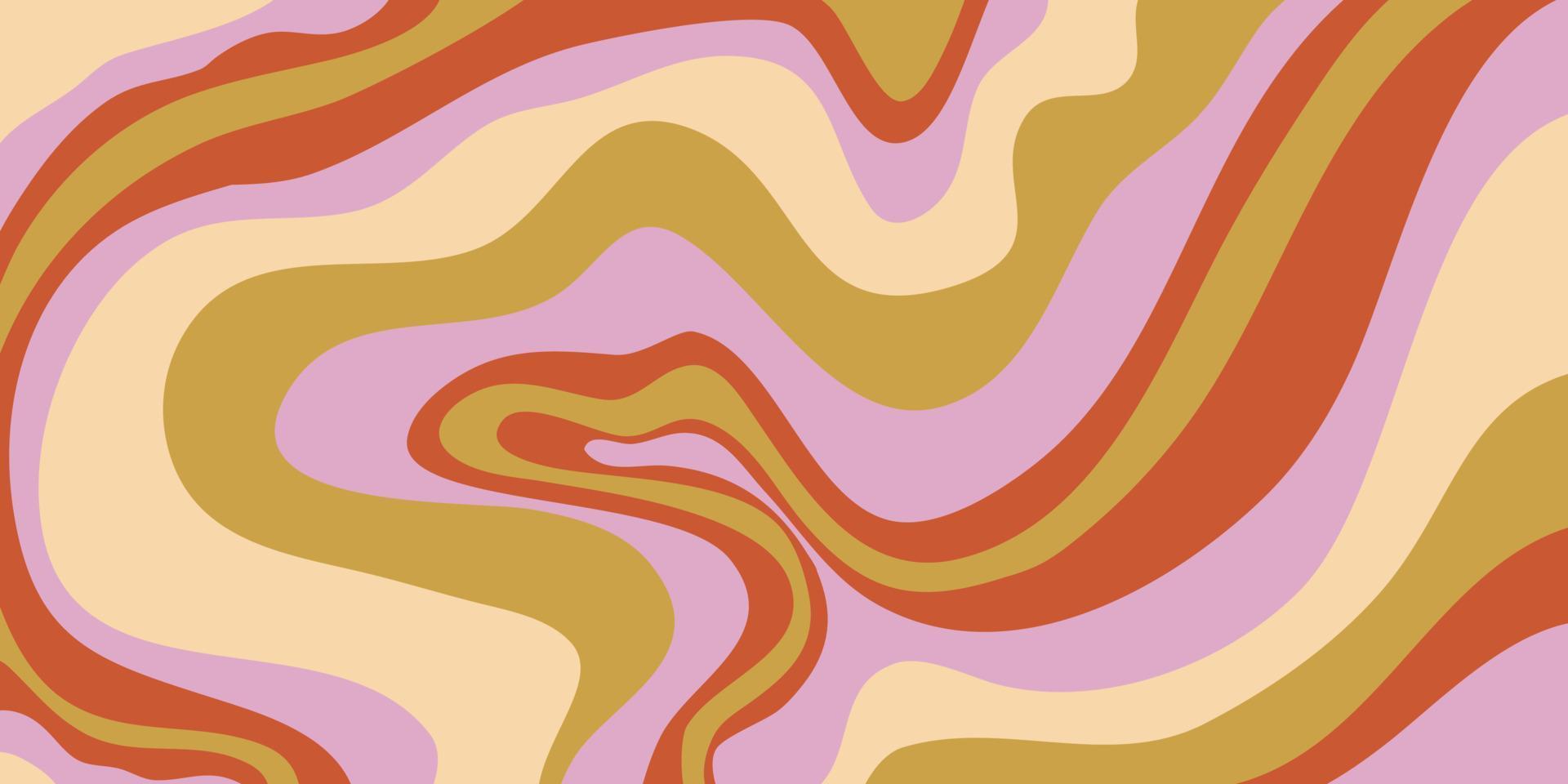 Psychedelic swirl groovy pattern. Psychedelic retro wave wallpaper. Liquid groovy background. Vector design illustration