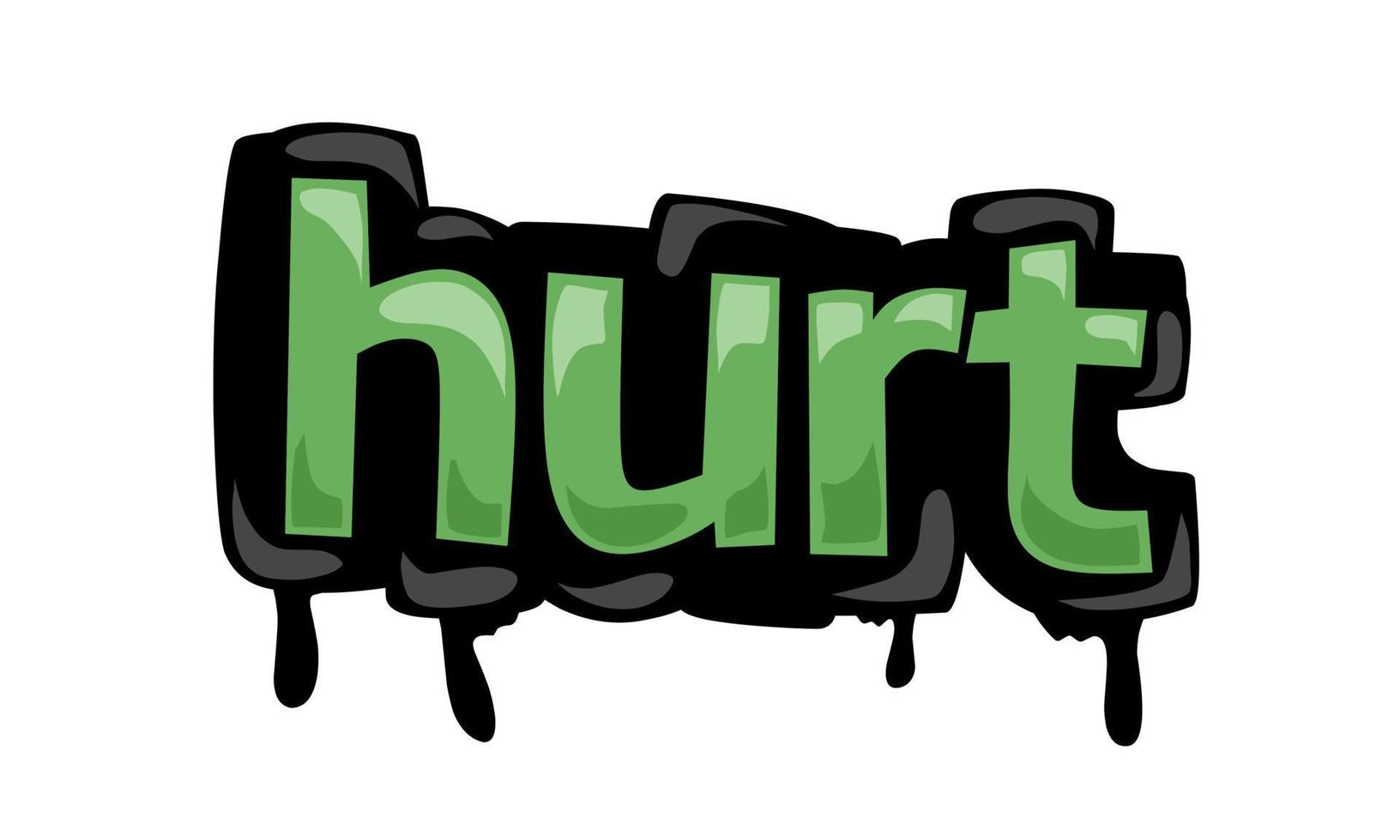 HURT writing vector design on white background