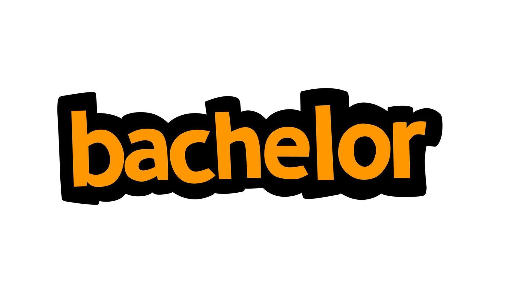 BACHELOR writing vector design on white background