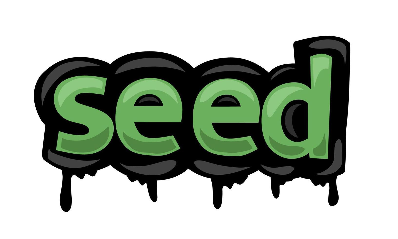 SEED writing vector design on white background