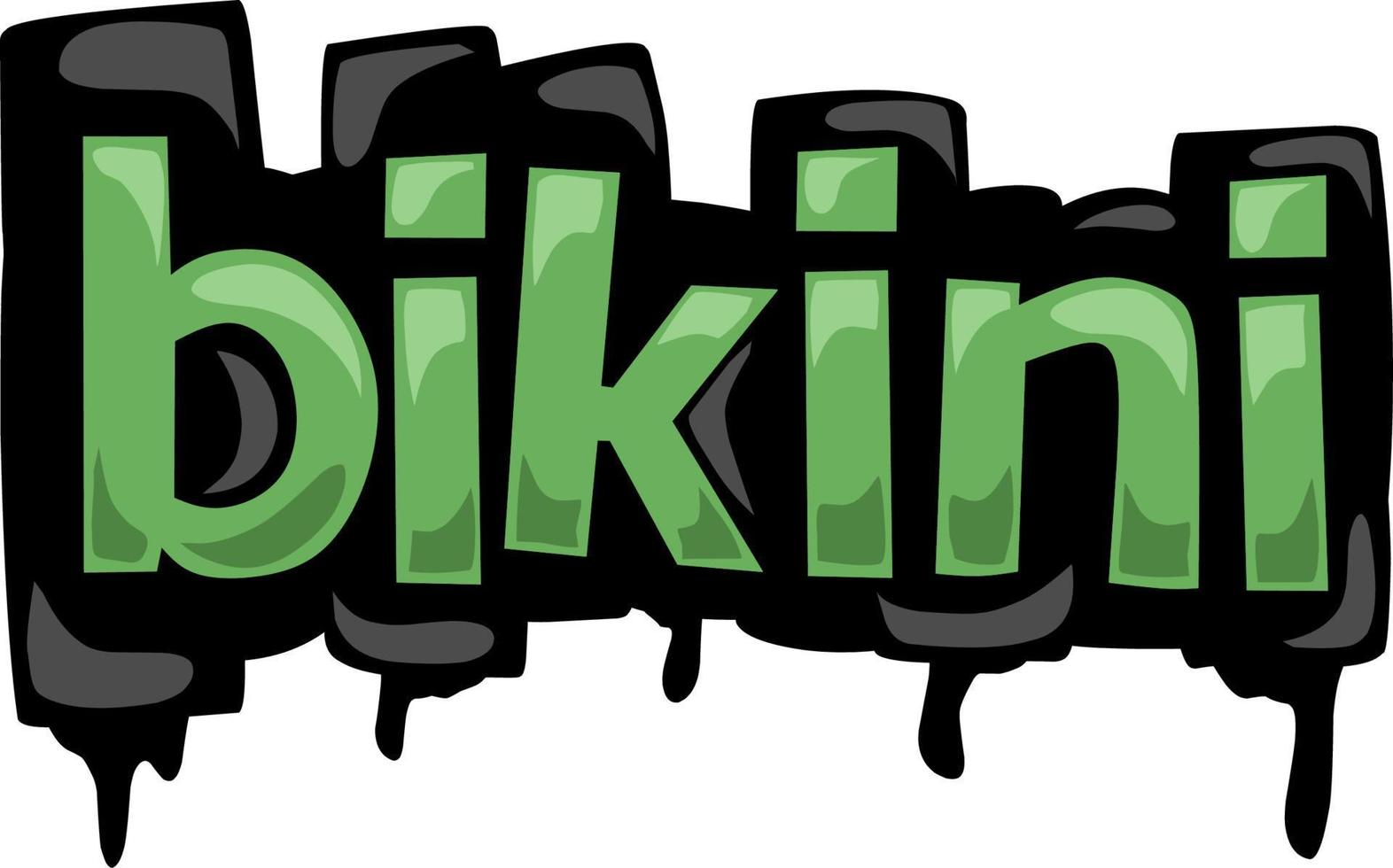BIKINI writing vector design on white background