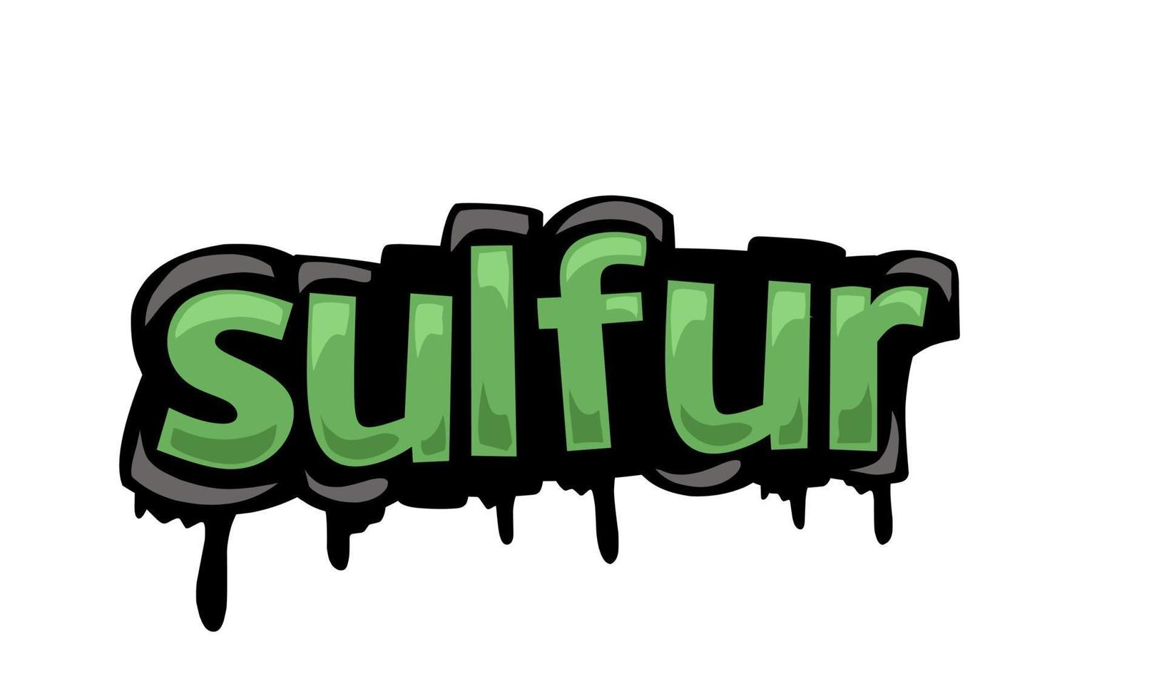 SULFUR writing vector design on white background