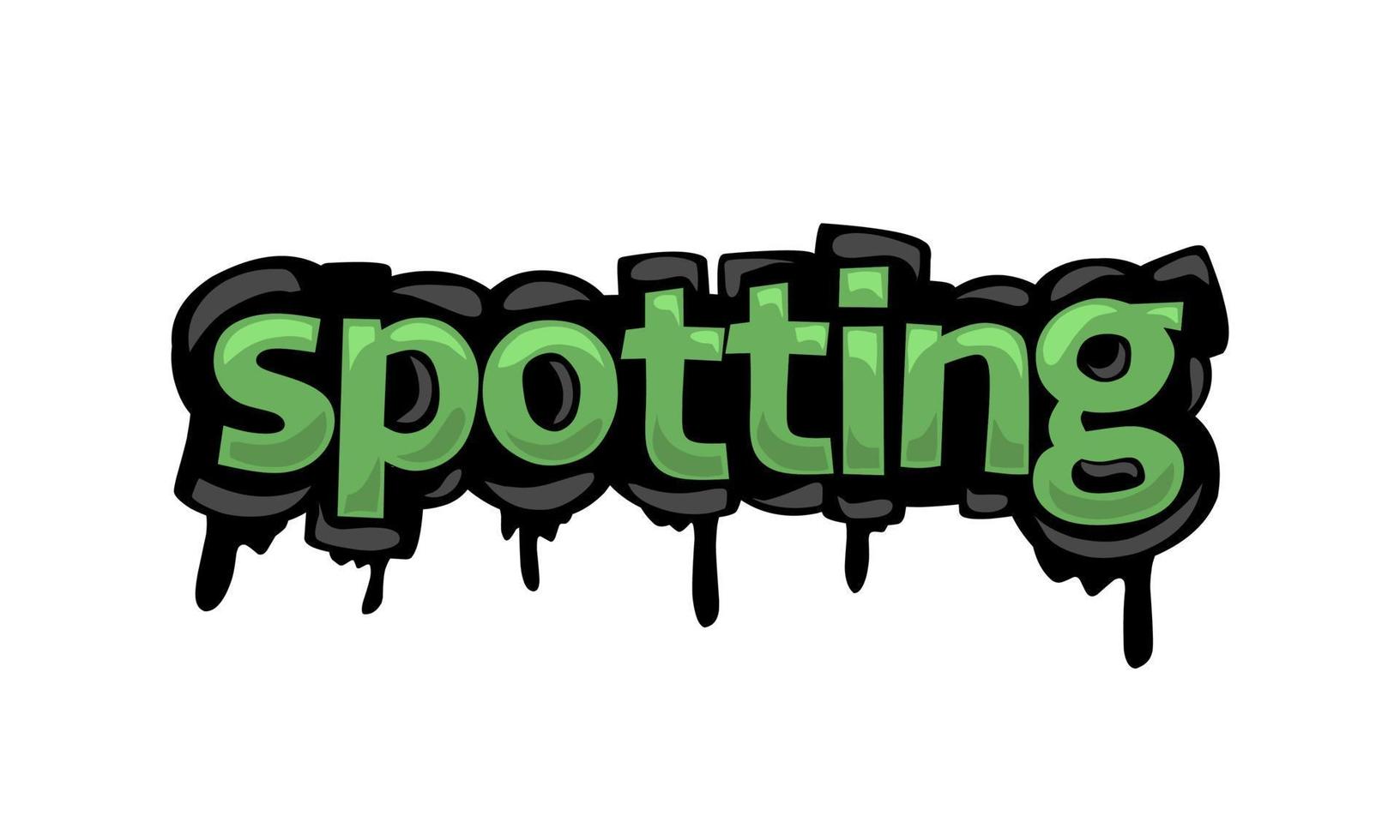 SPOTTING writing vector design on white background