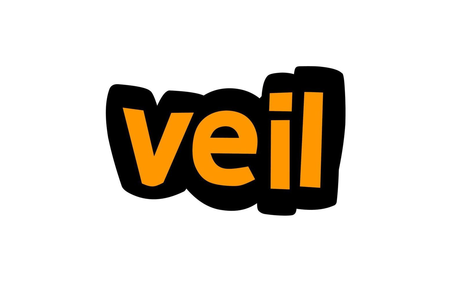 VEIL writing vector design on white background