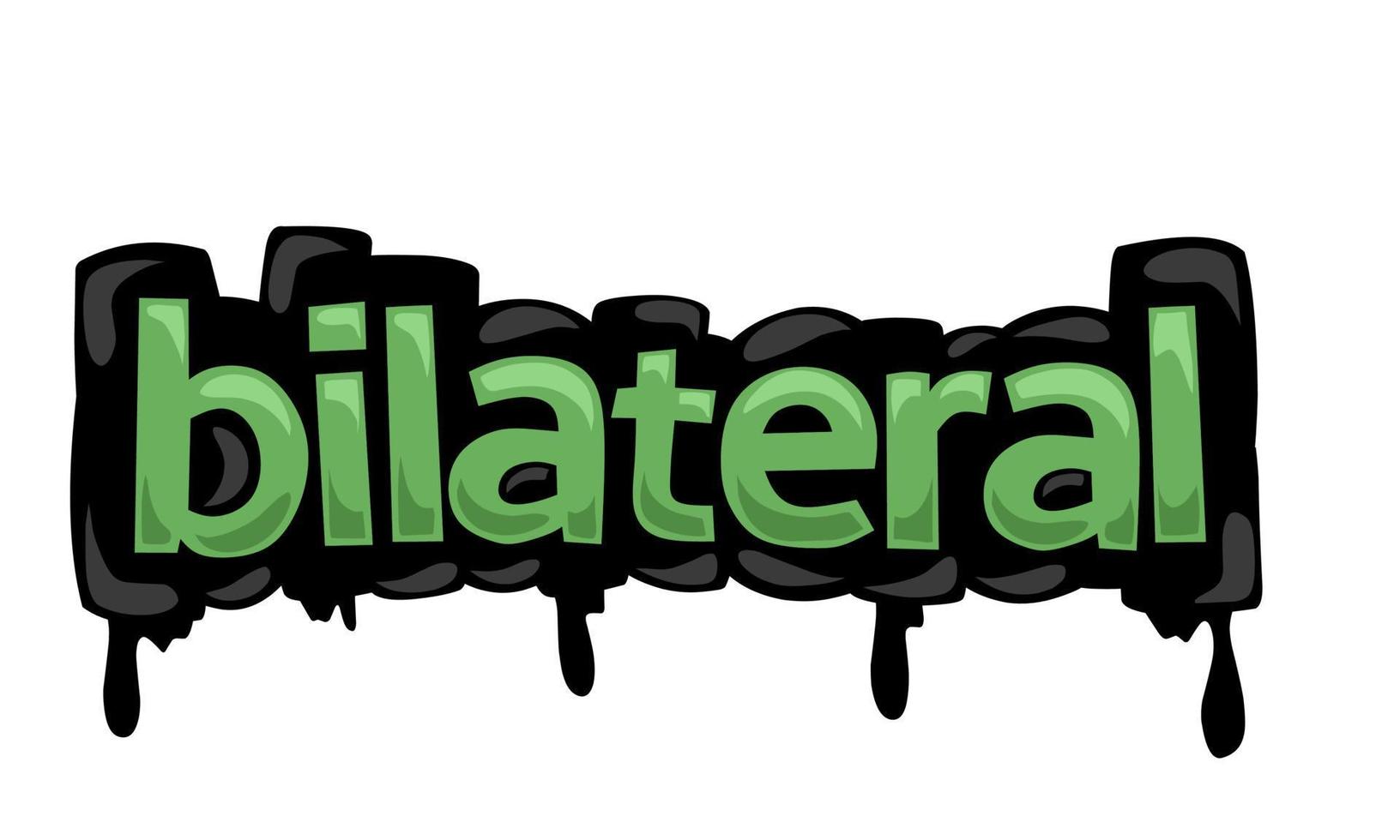 BILATERAL writing vector design on white background