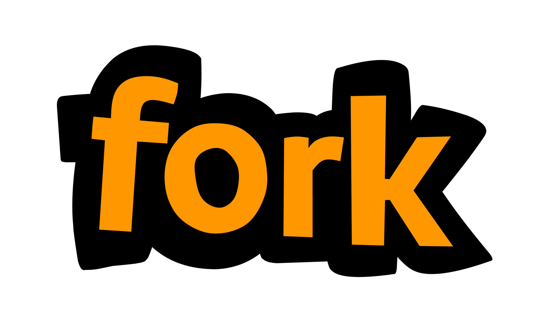 FORK writing vector design on white background 7938292 Vector Art at