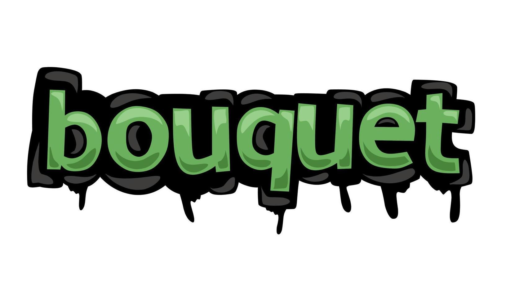 BOUQUET writing vector design on white background