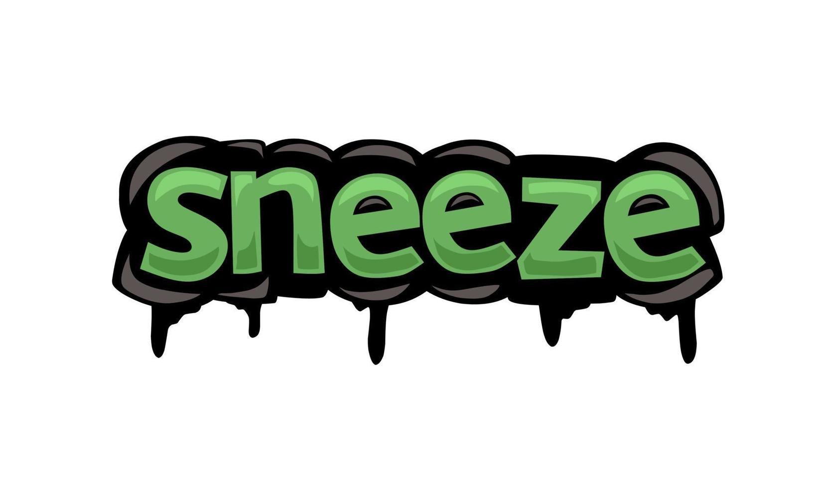 SNEEZE writing vector design on white background