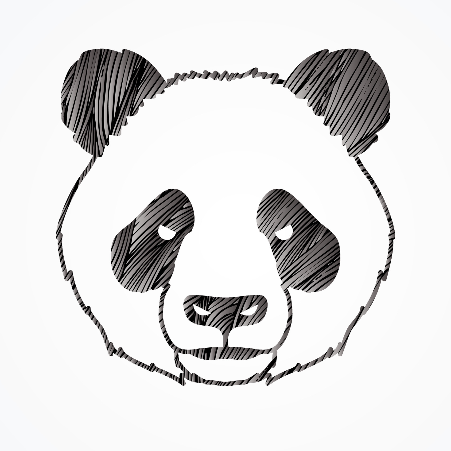 Нарисовать голову панды