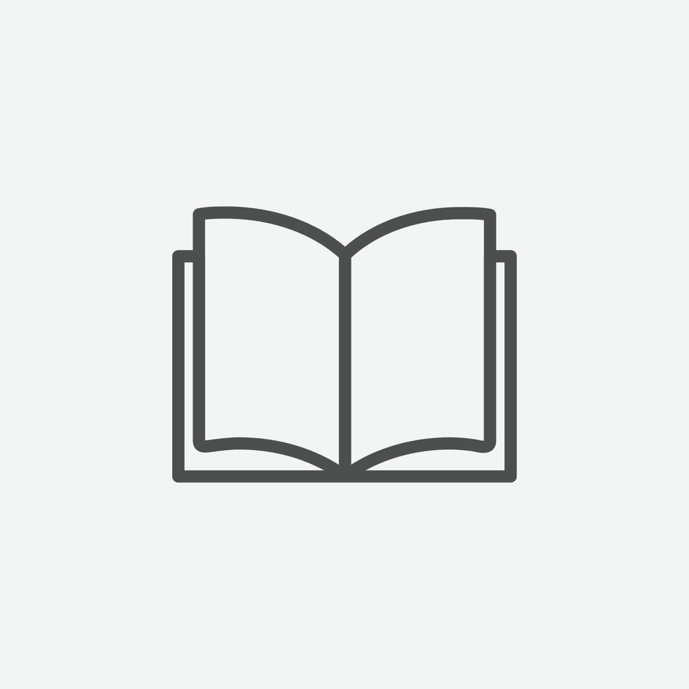 Book vector icon. Isolated library icon vector design.
