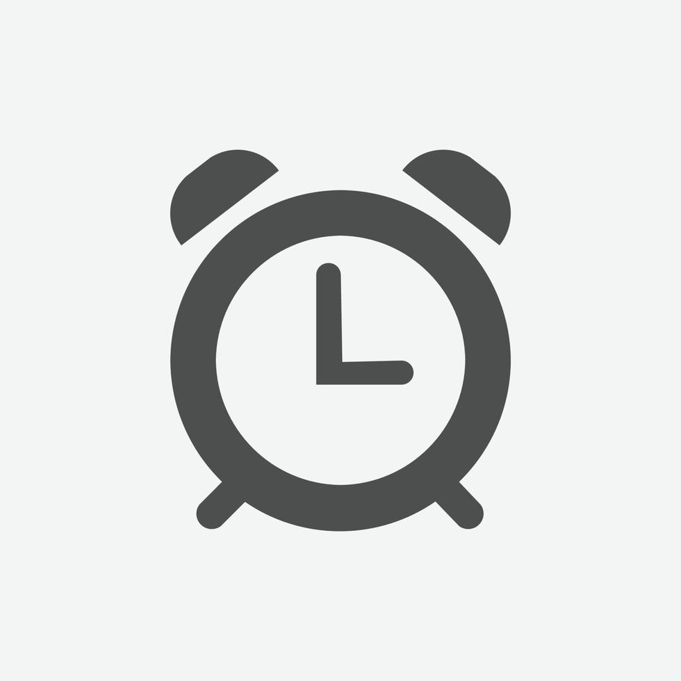 Alarm icon vector. Isolated clock icon vector design.