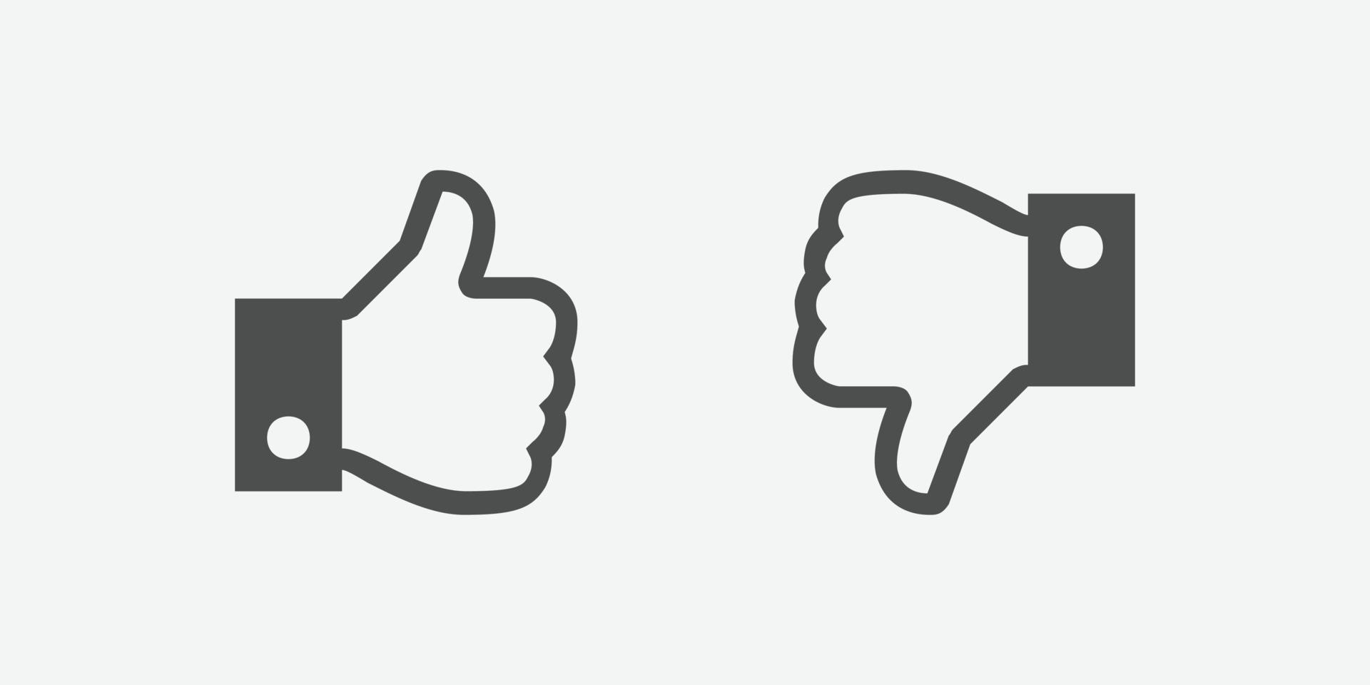 Like and unlike icon vector. Isolated reaction icon vector design.