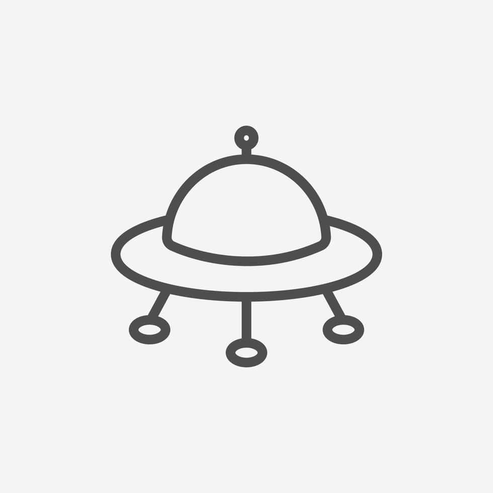 Ufo vector icon set. Isolated spaceship icon vector design.