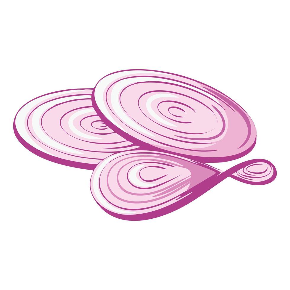 Simple vector image of sliced onion