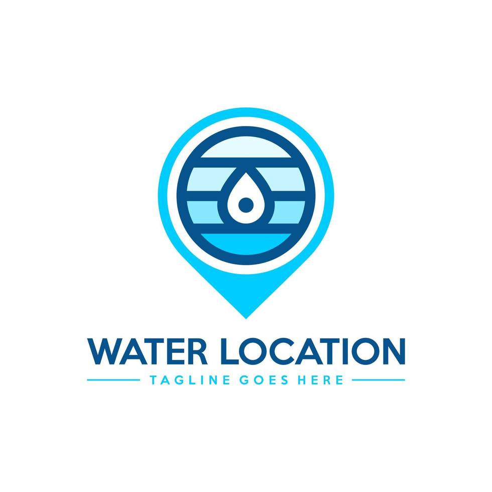 water location map point illustration logo vector