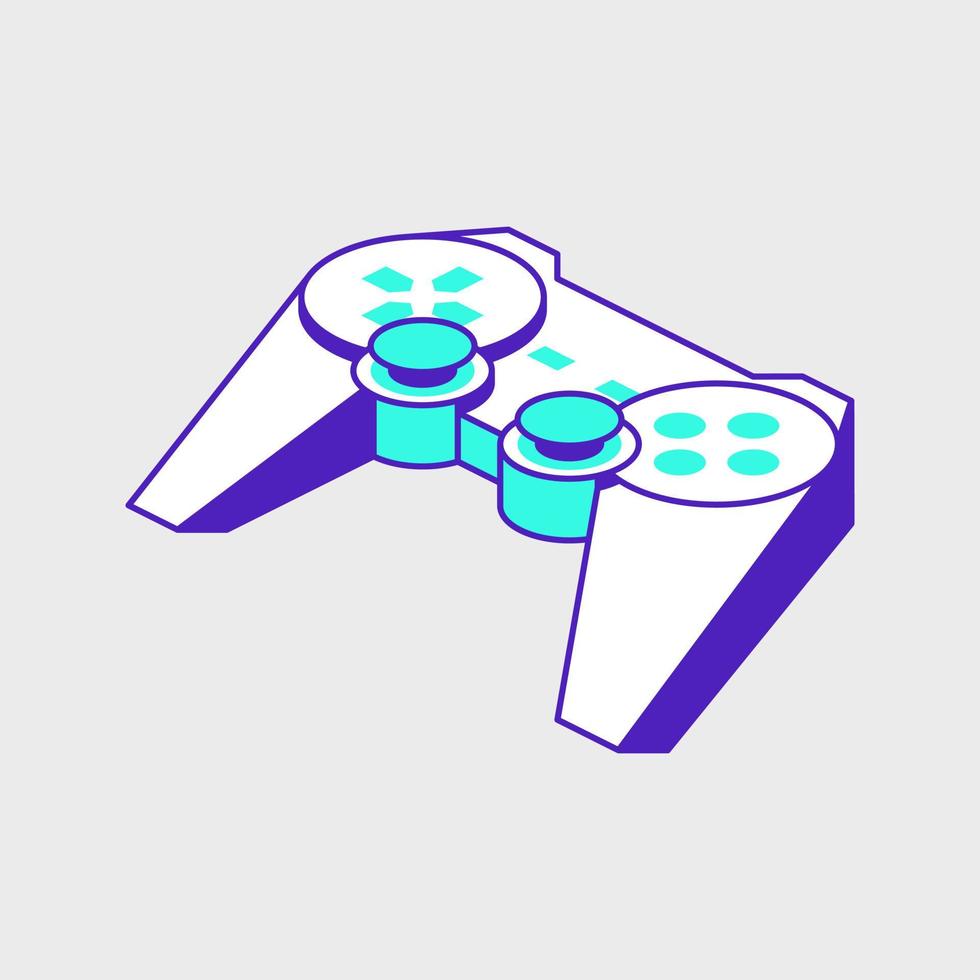 Game controller isometric vector icon illustration
