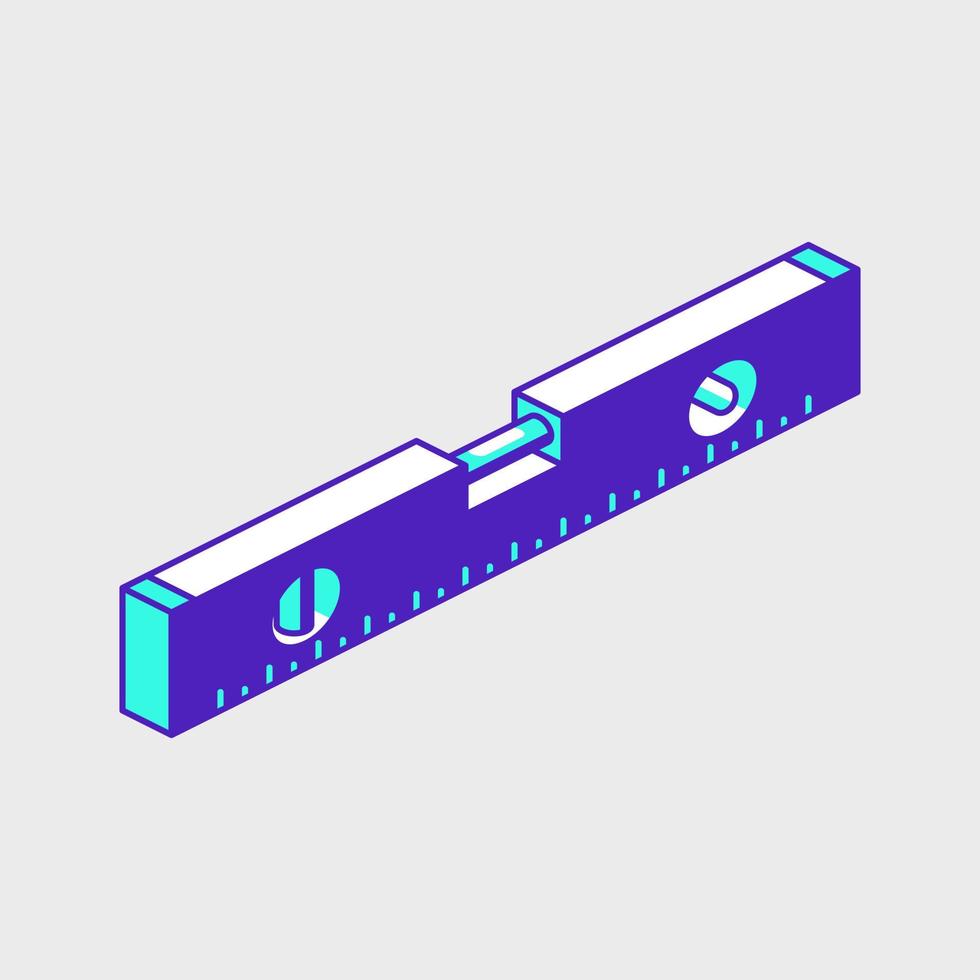 Level tool isometric vector icon illustration