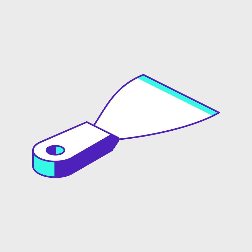 Scraper tool isometric vector icon illustration