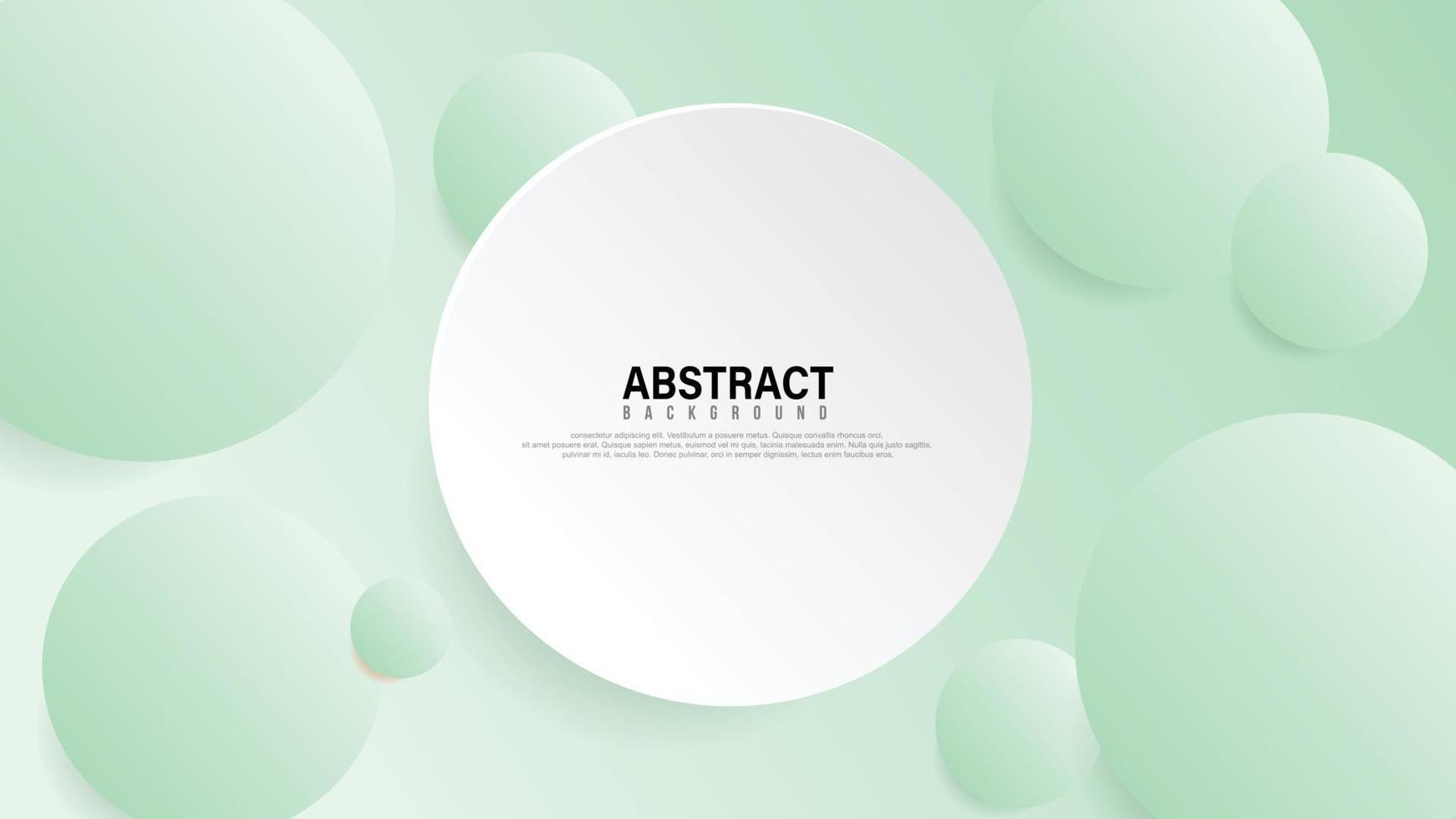 White circle paper cut style. with pastel circle background Abstract vector rendering 3d shape. minimal wall scene. Vector illustrator