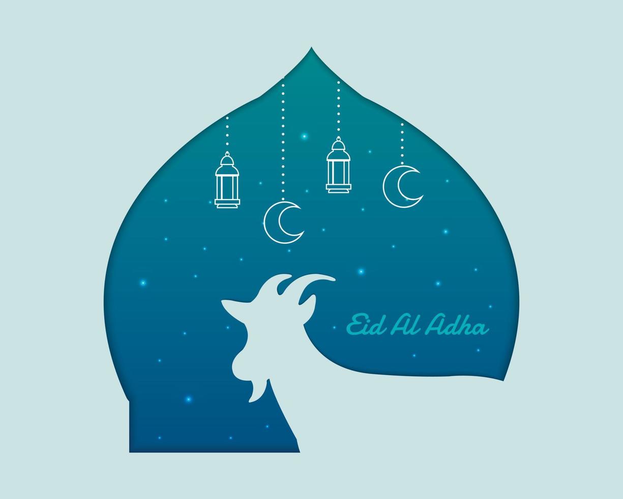 Eid Al Adha Flat Template vector