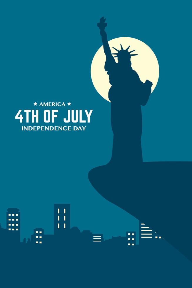 America Independence Day Flat Illustration vector