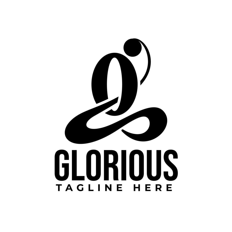 luxury letter G initial logo design element vector