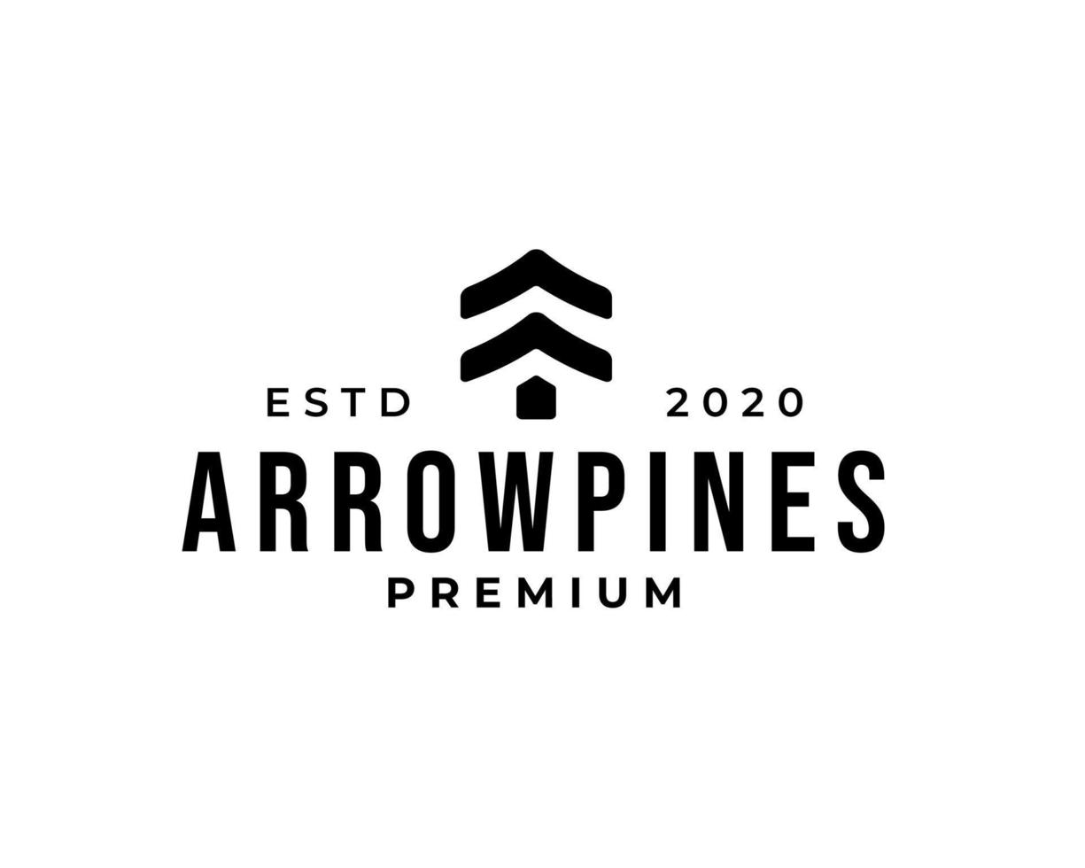 vector logo abstract image of pine tree in the form of a house