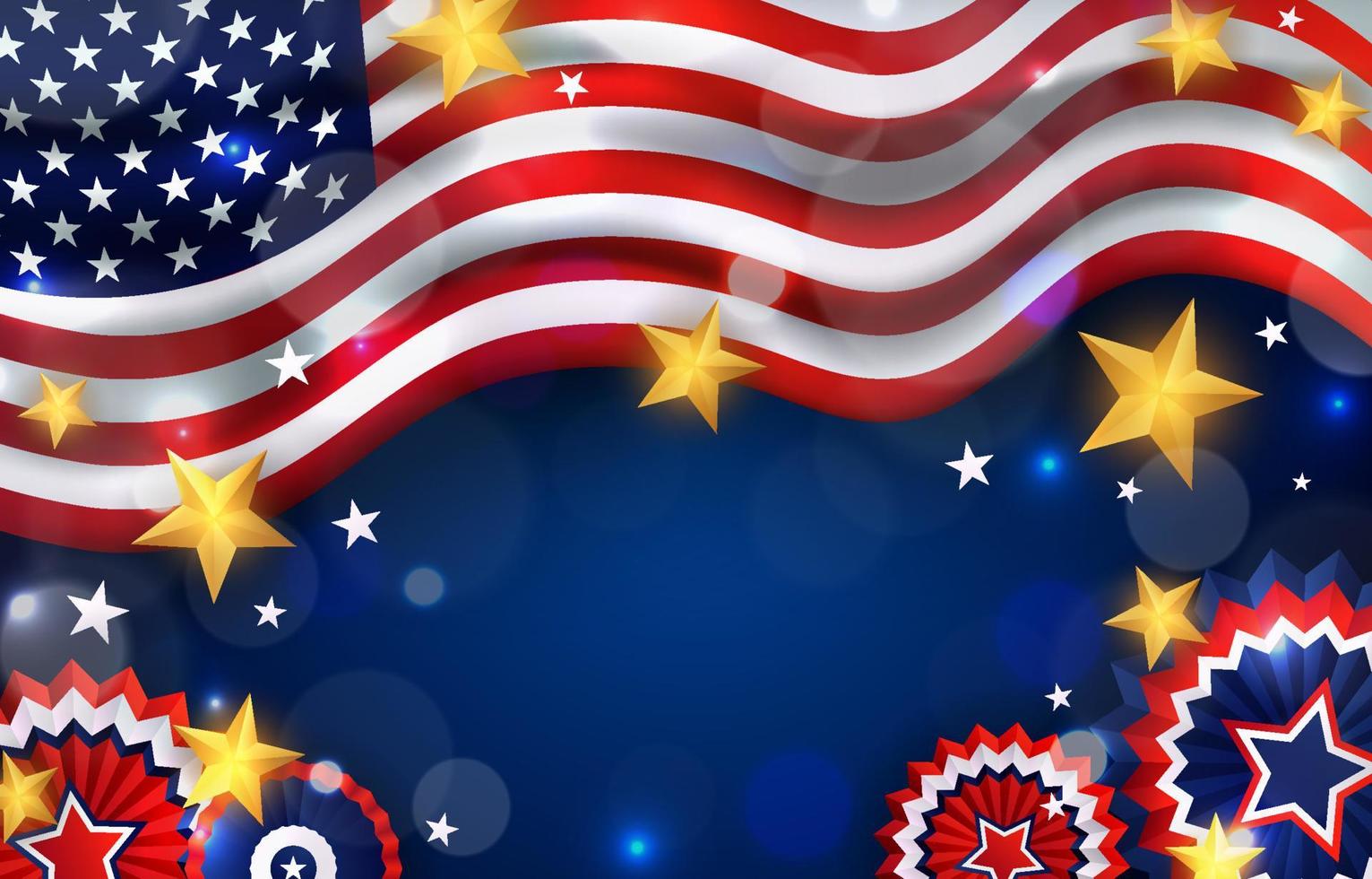 4th of July Patriotism Background vector