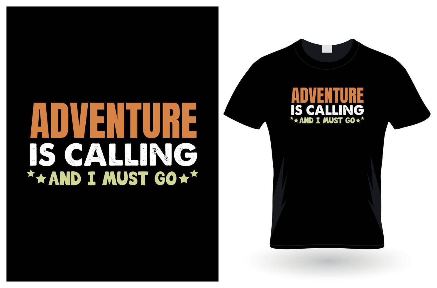 Camping typography t shirt design template vector