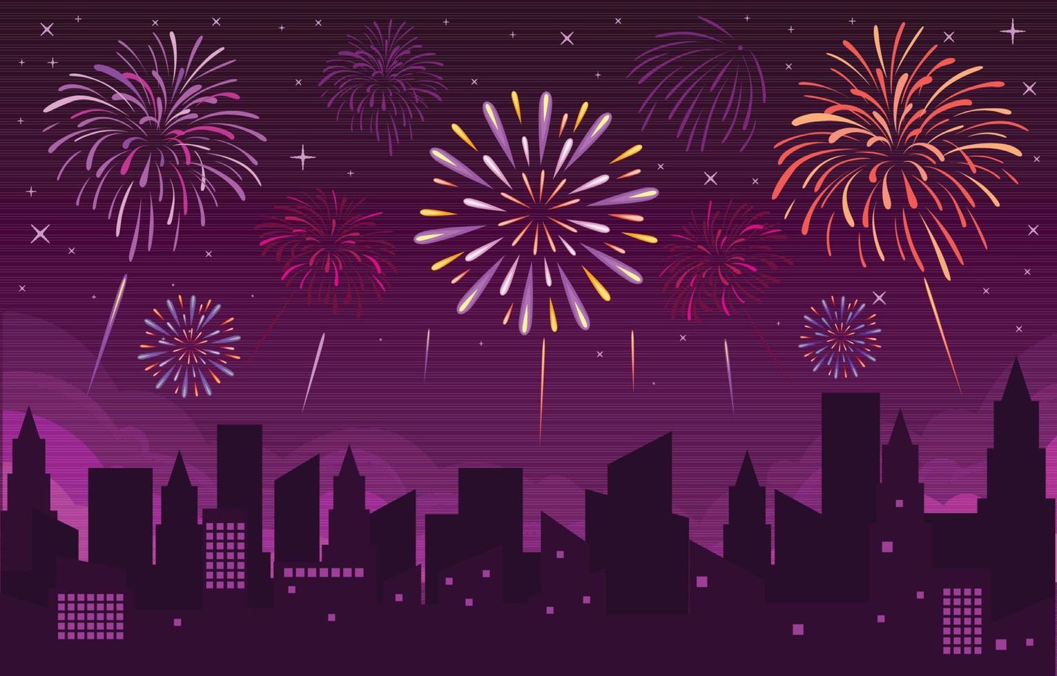Firework in the Night Sky Background vector