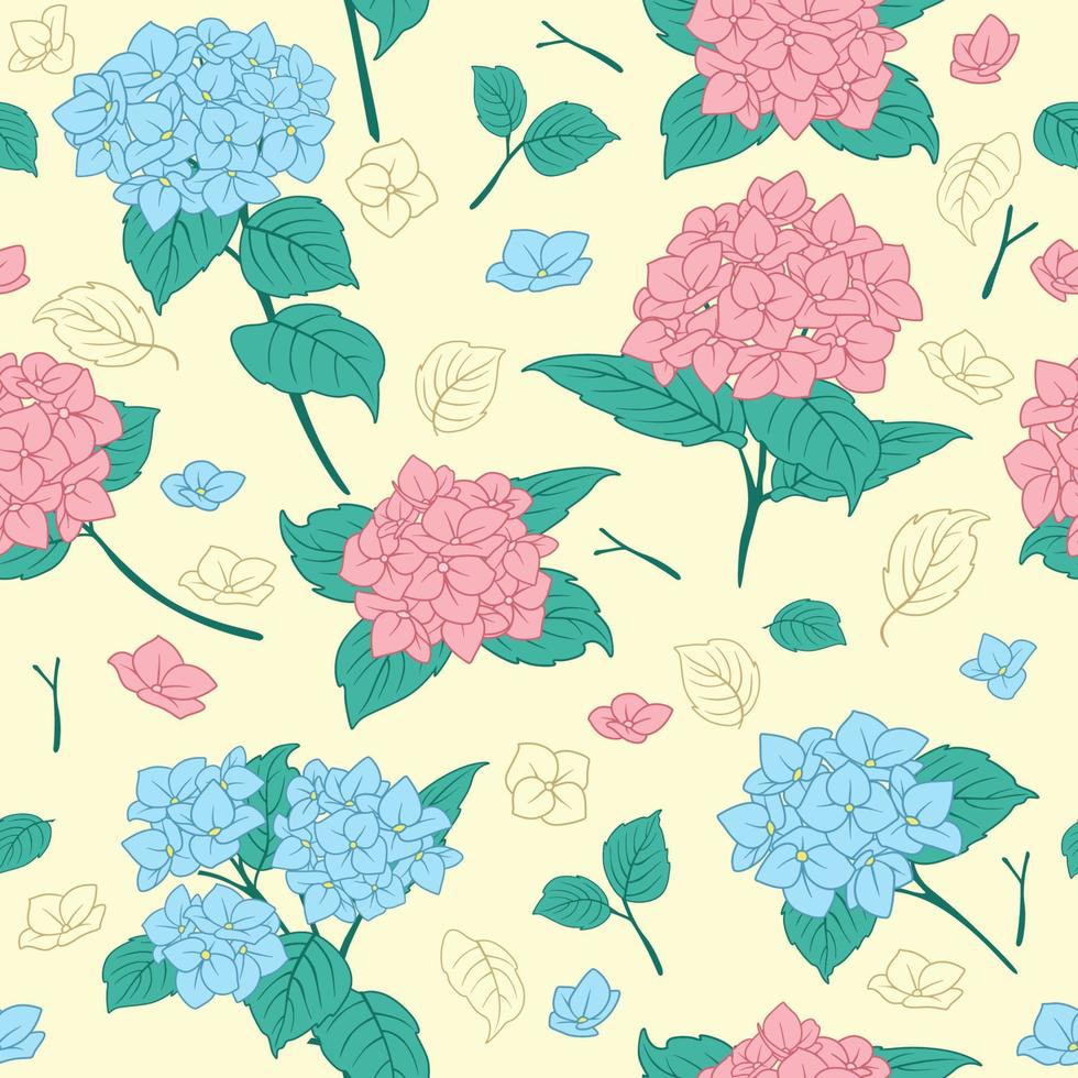 Fondo transparente de hortensias vector