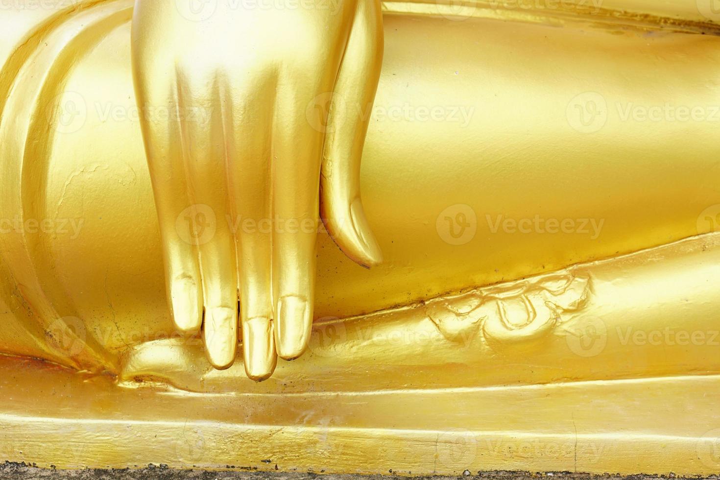 hand of golden yellow buddha photo