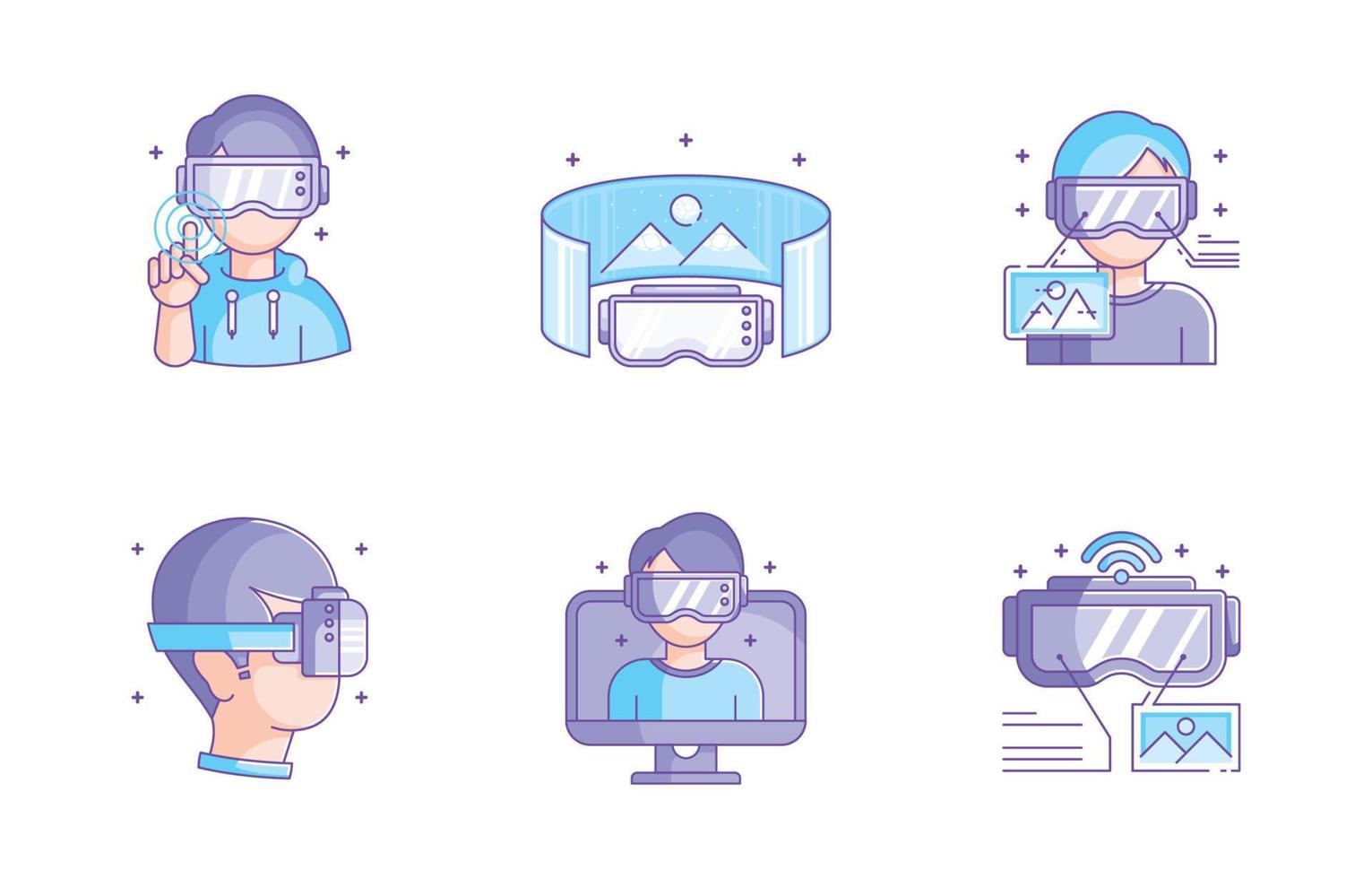 Virtual Universe Icon Collection vector