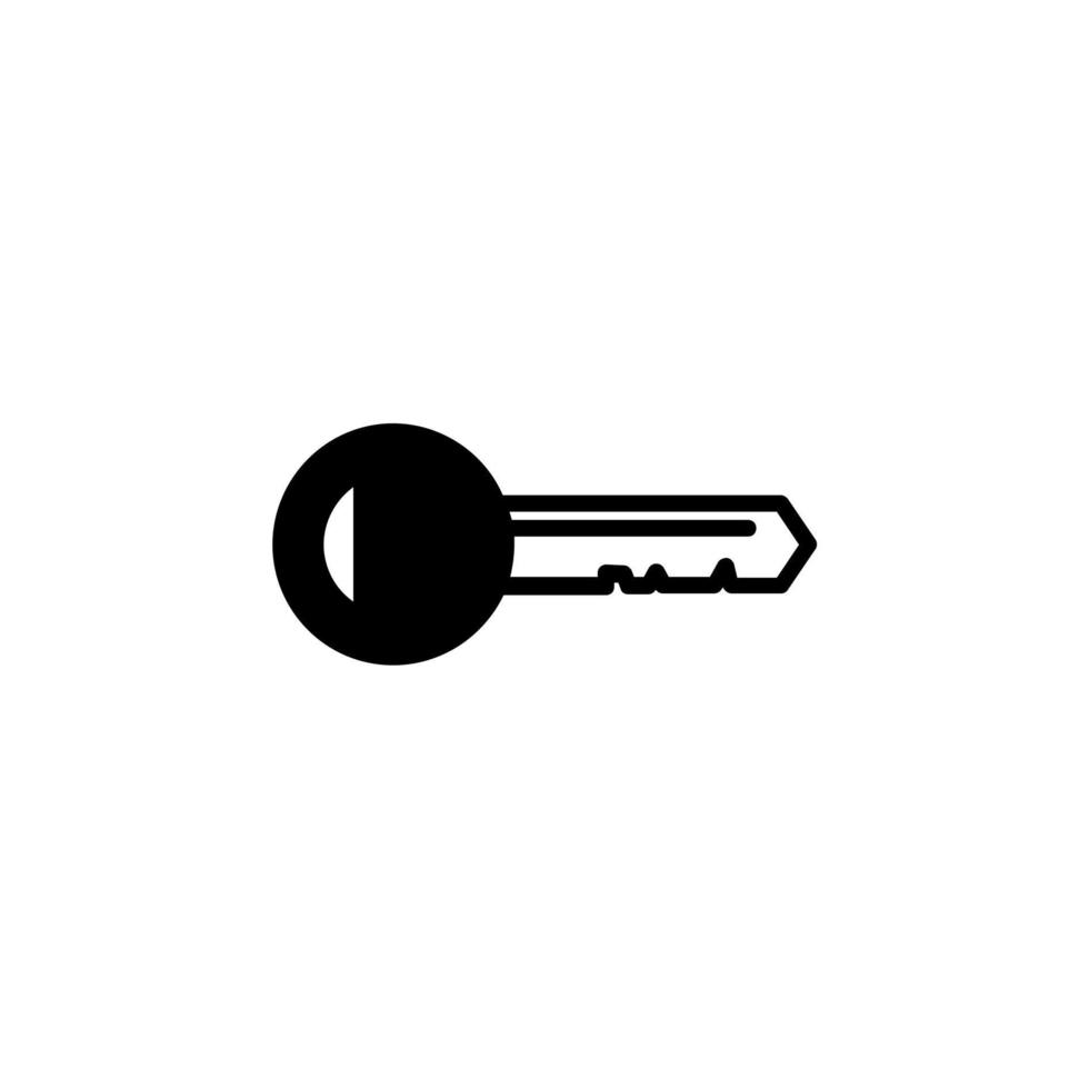 Key Solid Line Icon Vector Illustration Logo Template. Suitable For Many Purposes.