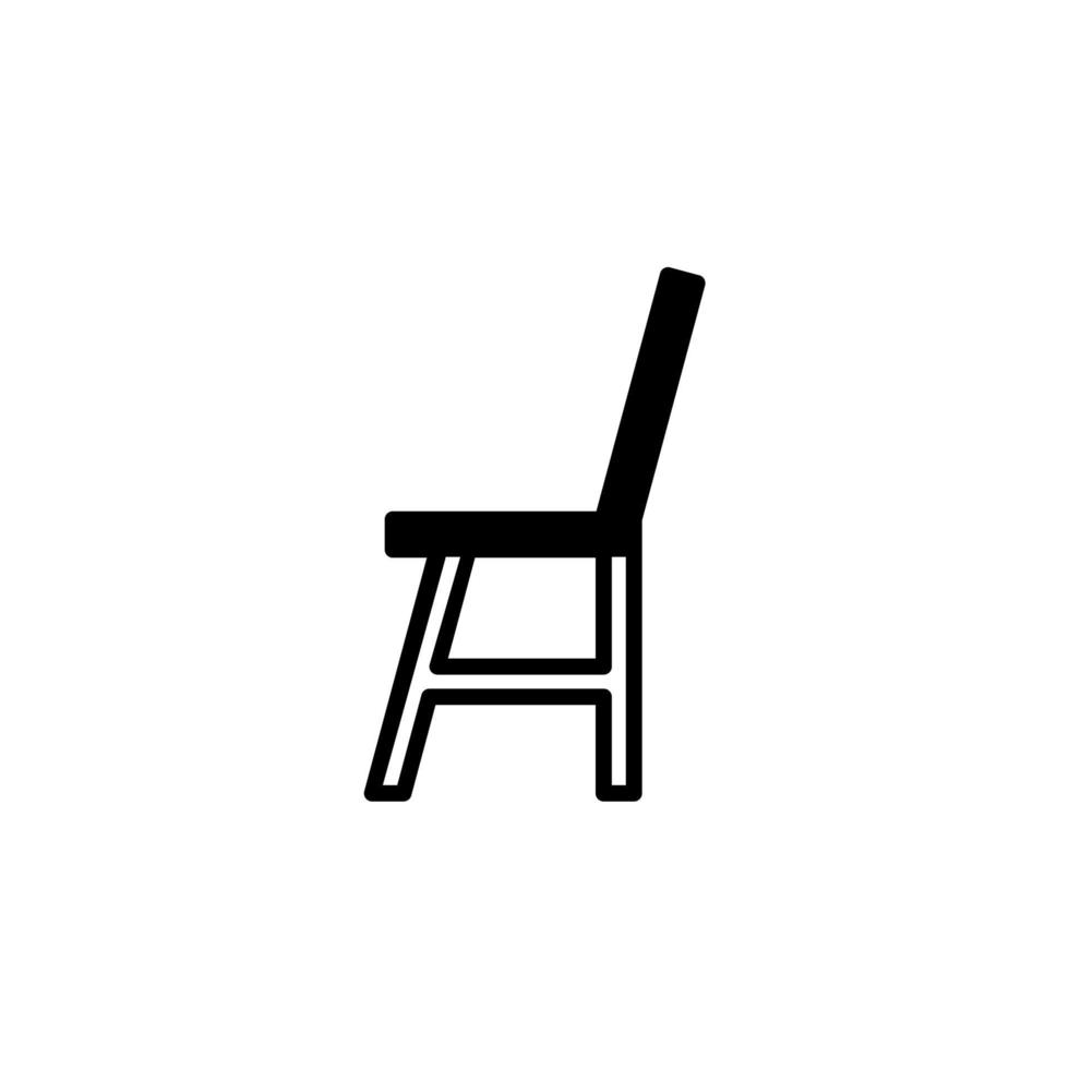 silla, asiento línea sólida icono vector ilustración logotipo plantilla. adecuado para muchos propósitos.