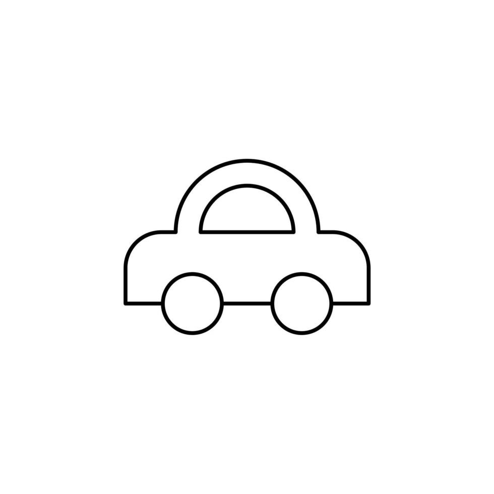 coche, automóvil, transporte línea delgada icono vector ilustración logotipo plantilla. adecuado para muchos propósitos.