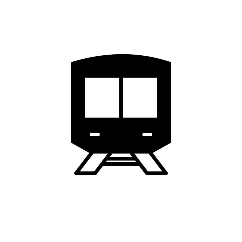 Train, Locomotive, Transport Solid Line Icon Vector Illustration Logo Template. Suitable For Many Purposes.