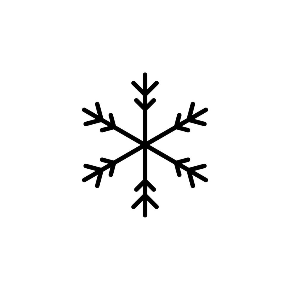 Winter, Snowfall, Snow, Snowflake Solid Line Icon Vector Illustration Logo Template. Suitable For Many Purposes.