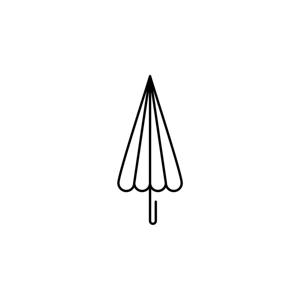 Umbrella, Weather, Protection Thin Line Icon Vector Illustration Logo Template. Suitable For Many Purposes.