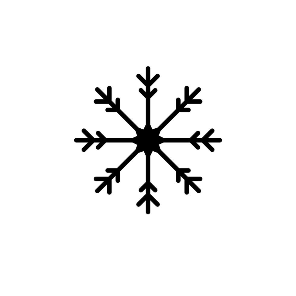 Winter, Snowfall, Snow, Snowflake Solid Line Icon Vector Illustration Logo Template. Suitable For Many Purposes.