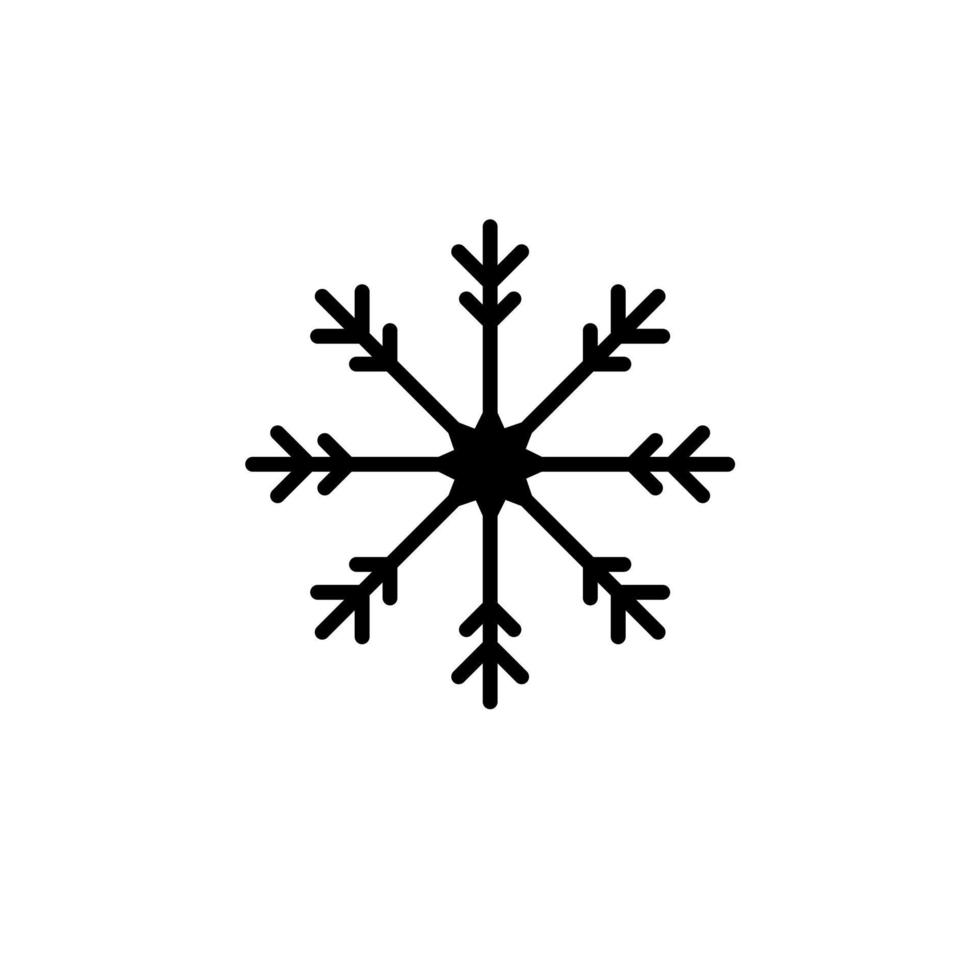 invierno, nevadas, nieve, copo de nieve línea sólida icono vector ilustración logotipo plantilla. adecuado para muchos propósitos.