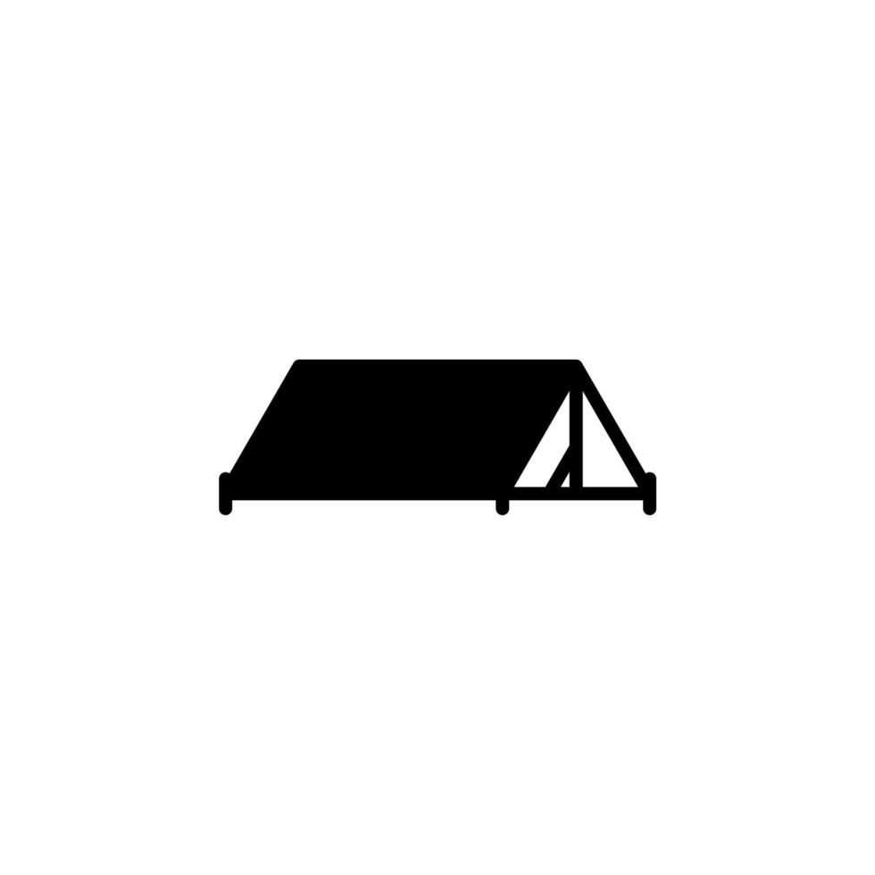 Camp, Tent, Camping, Travel Solid Line Icon Vector Illustration Logo Template. Suitable For Many Purposes.