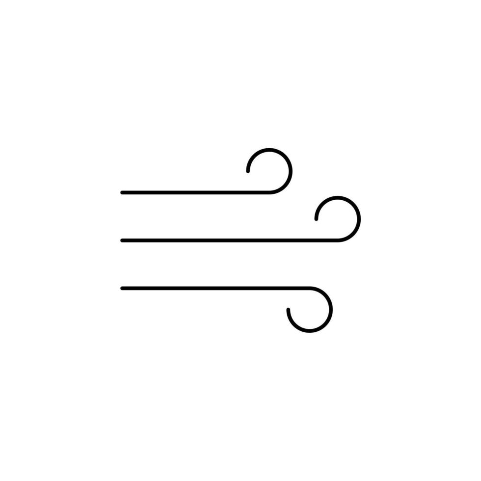 Wind, Air Thin Line Icon Vector Illustration Logo Template. Suitable For Many Purposes.