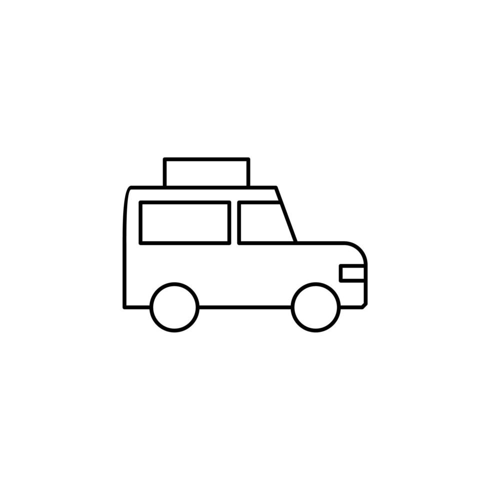 Cab, Taxi, Travel, Transportation Thin Line Icon Vector Illustration Logo Template. Suitable For Many Purposes.