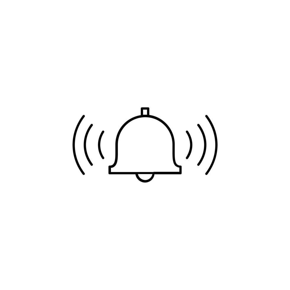 Alarm, Timer Thin Line Icon Vector Illustration Logo Template. Suitable For Many Purposes.