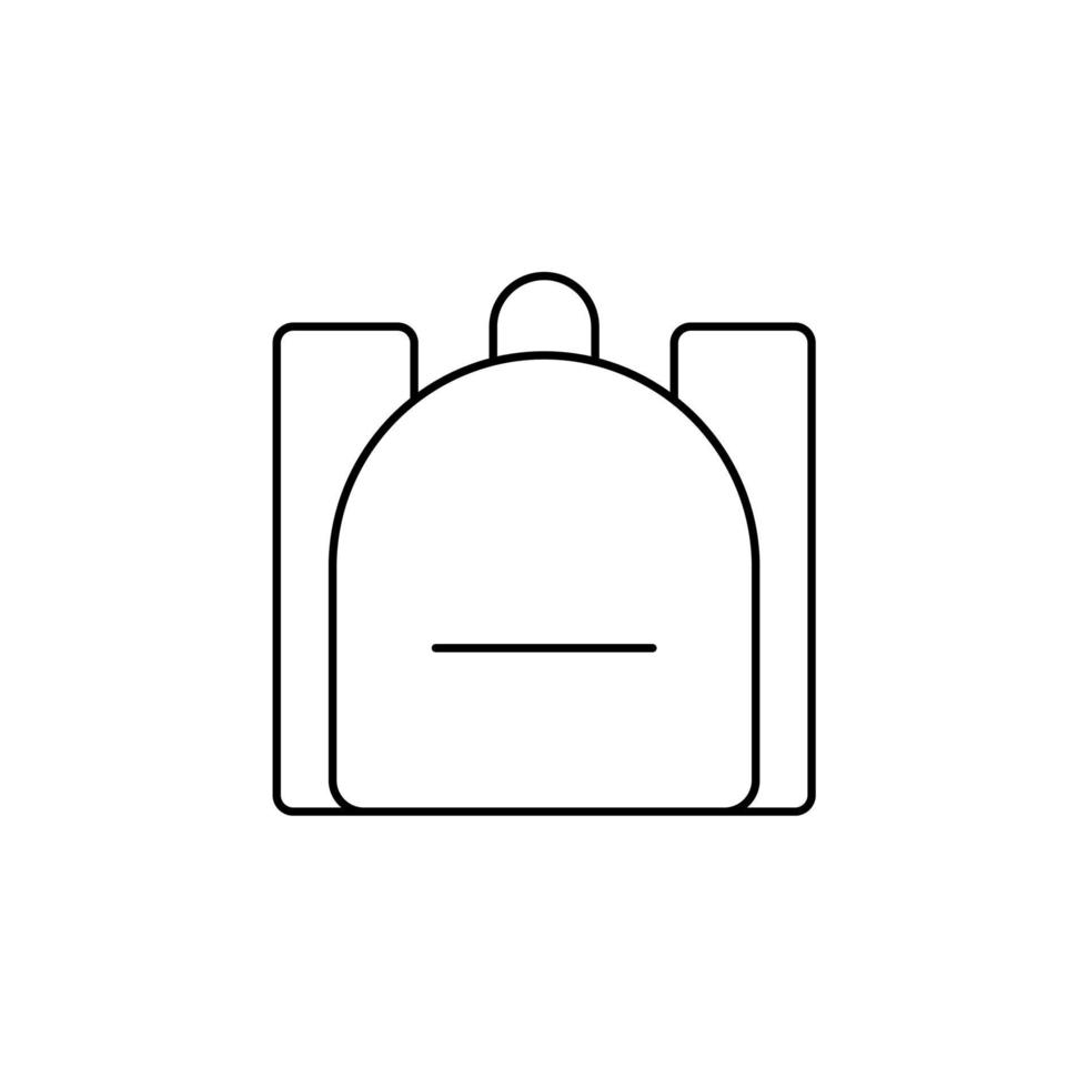 Backpack, School, Rucksack, Knapsack Thin Line Icon Vector Illustration Logo Template. Suitable For Many Purposes.