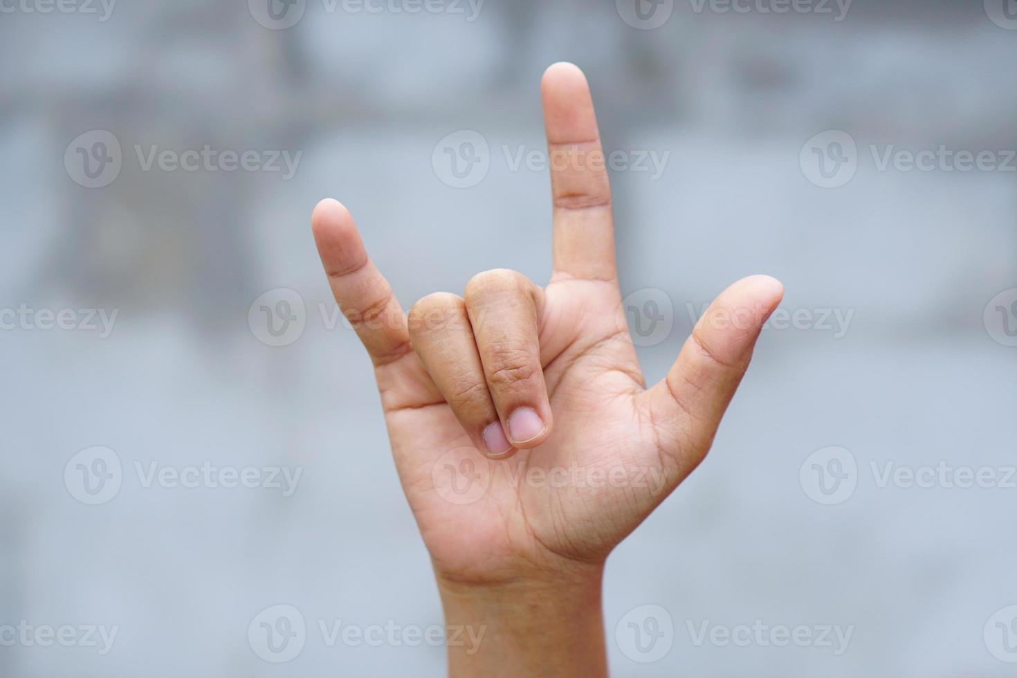human hand symbolizes i love you photo