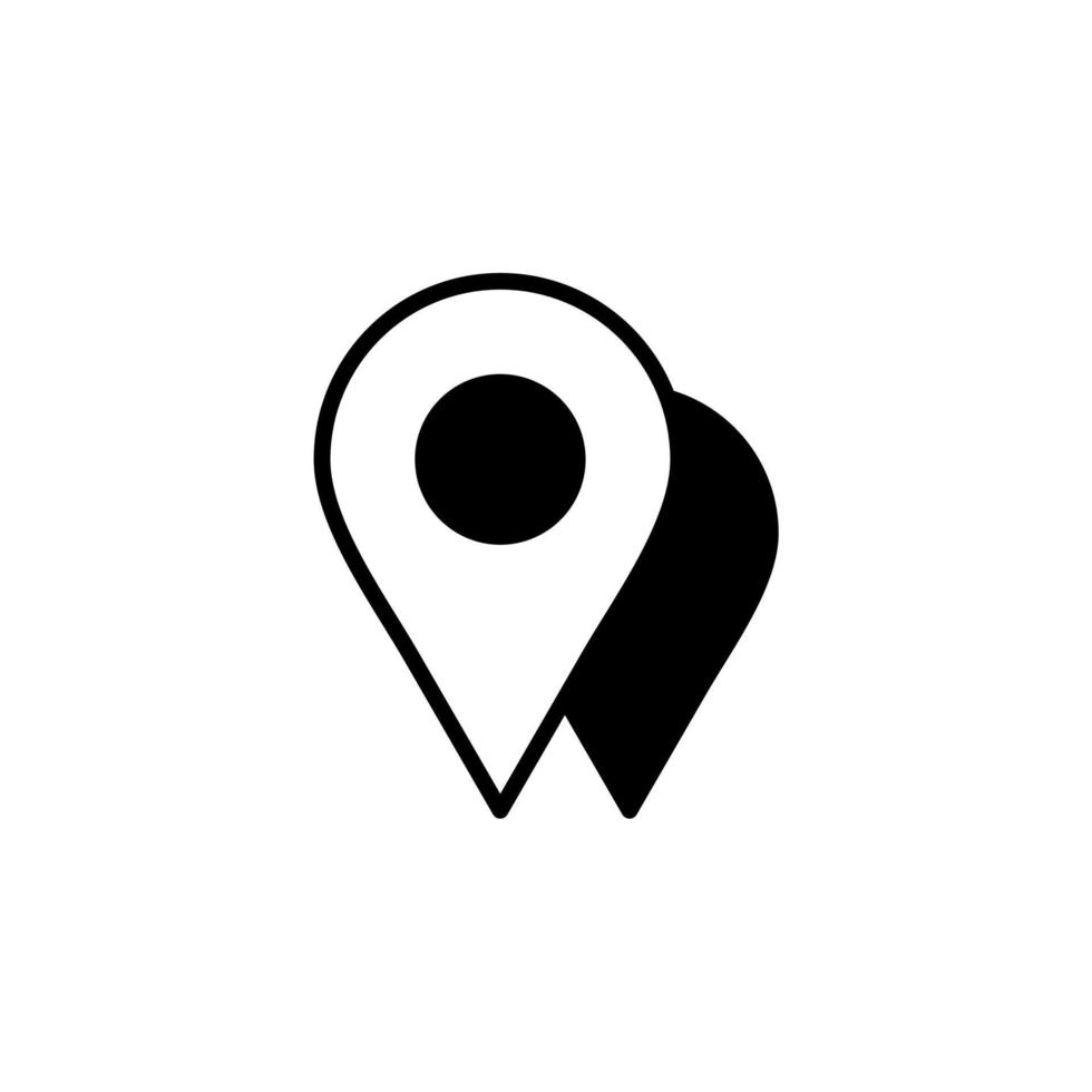 GPS, Map, Navigation, Direction Solid Line Icon Vector Illustration Logo Template. Suitable For Many Purposes.