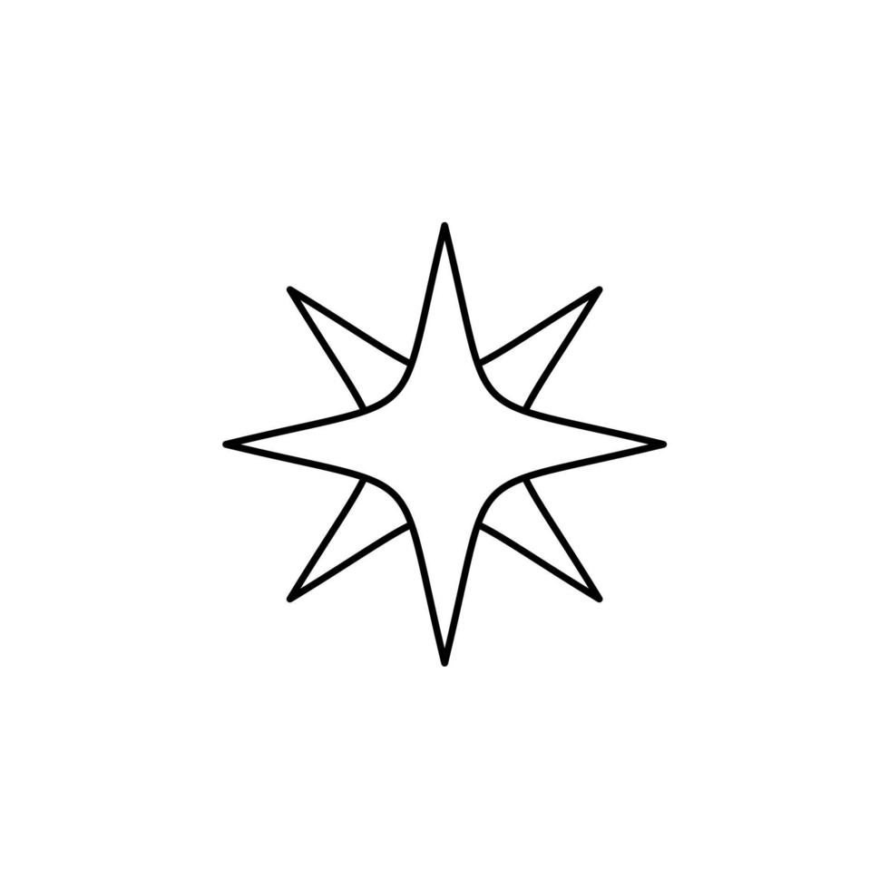 estrellas, plantilla de logotipo de ilustración de vector de icono de línea delgada nocturna. adecuado para muchos propósitos.